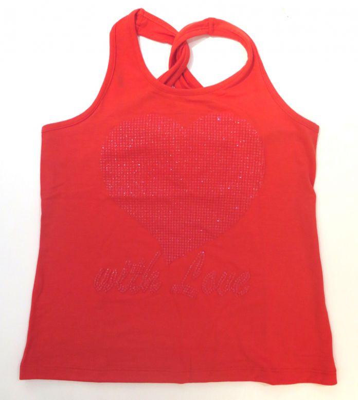 Remera Musculosa Con Brillo With Love