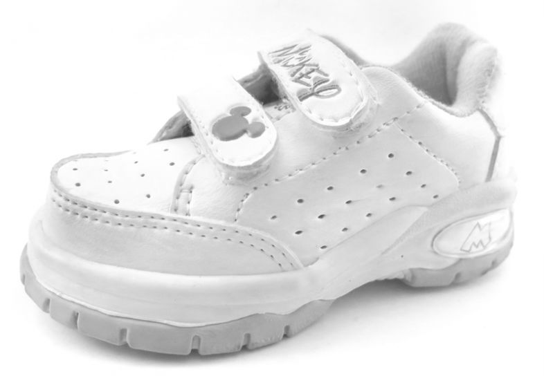 Zapatillas Mickey con 2 Velcros Abrojo Cuero