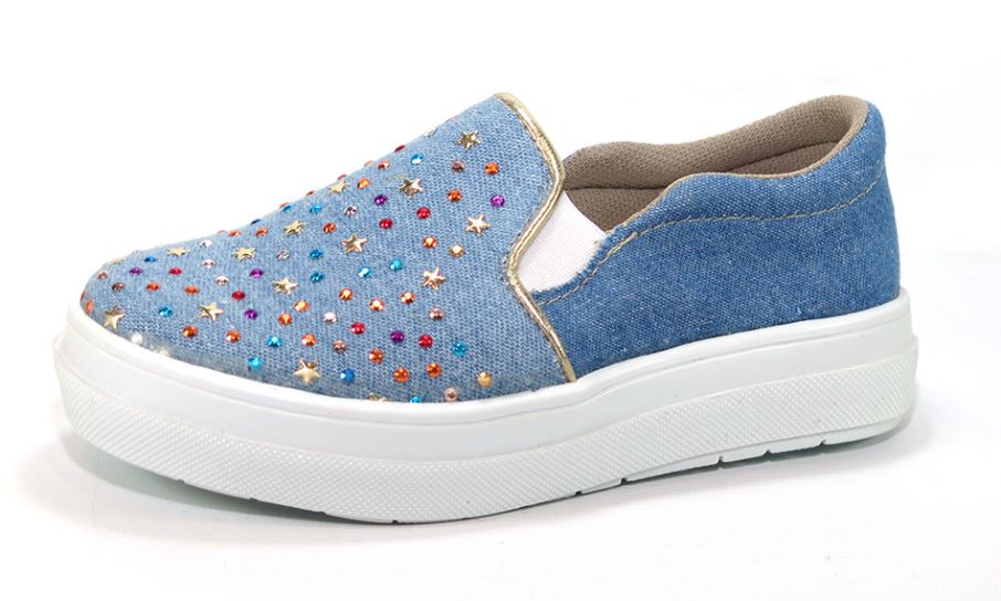 panchas de jean con strass de estrellas