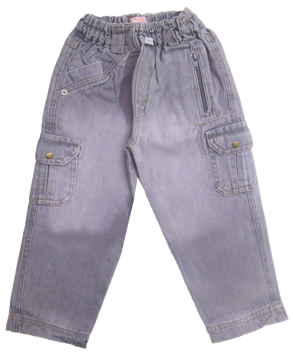 Pantalon de jean con cintura elastizada y bolsillos