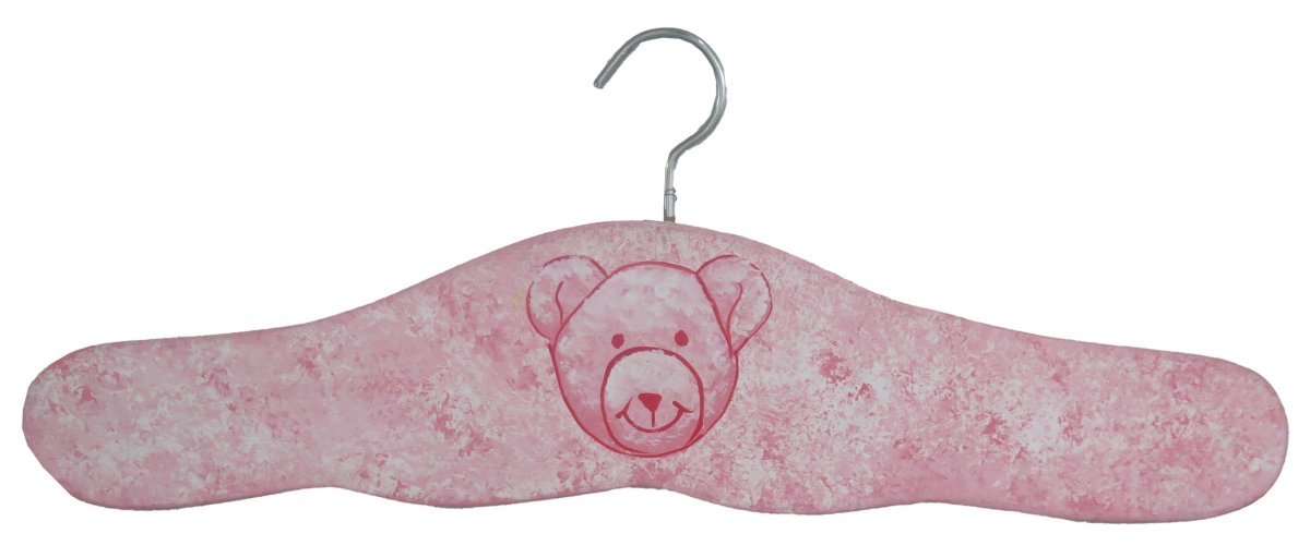 Percha de Madera Pintada con Osito en el medio