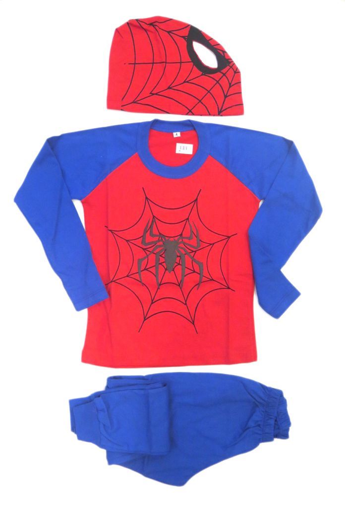 Pijama Personaje Invierno Spiderman con capucha
