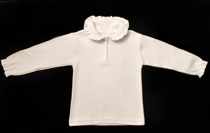 Chomba Manga Larga Con Cuello de Bebe y Volado