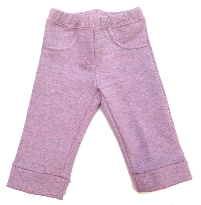 Pantalon Frizado Con Friza Melange con Puño