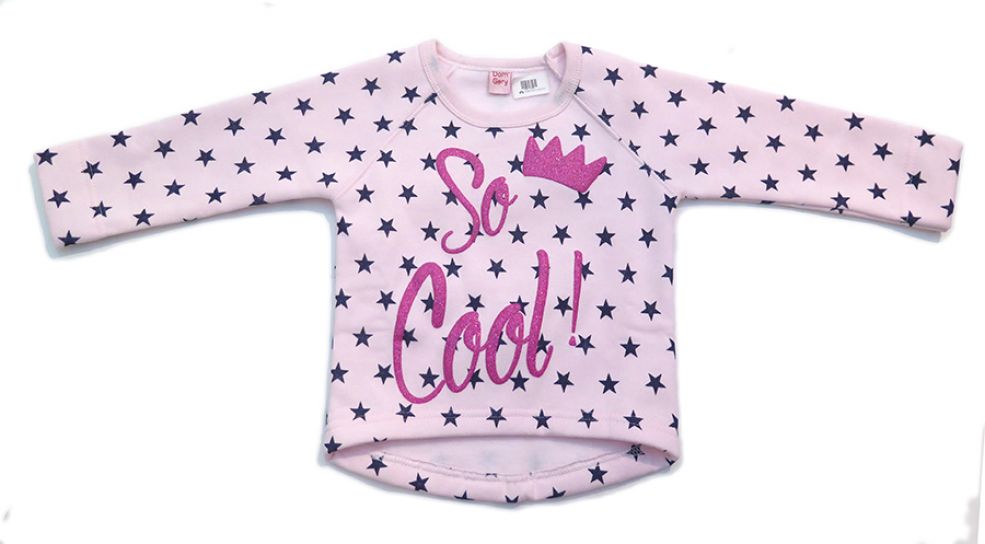 Buzo Frizado con Friza Estampado Estrellas Brillo con Corona Dice So Cool