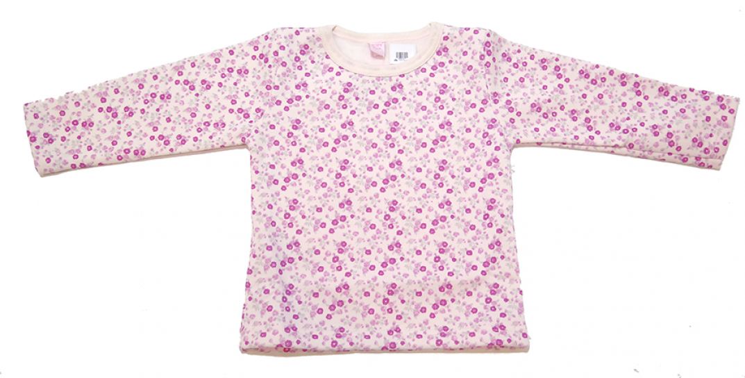 Buzo Con Friza Frizado Estampado con Florcitas