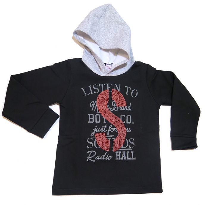 Buzo Con Frizado  Estampado S Con Puño y Capucha