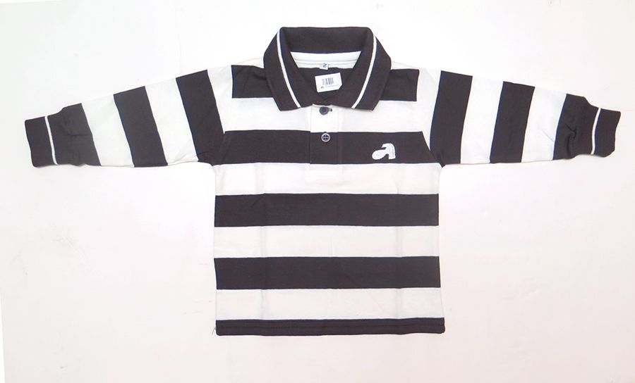 Chomba Algodon Rayada Cuello y Puño Tejido