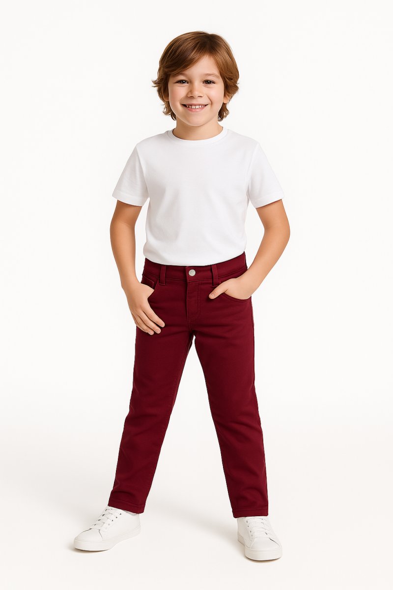 Pantalon Gabardina Con Cintura Elastizada