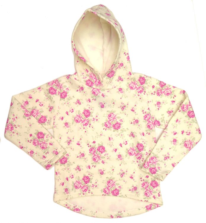 Buzo Con Capucha De Algodon Frizado Estampado Flor