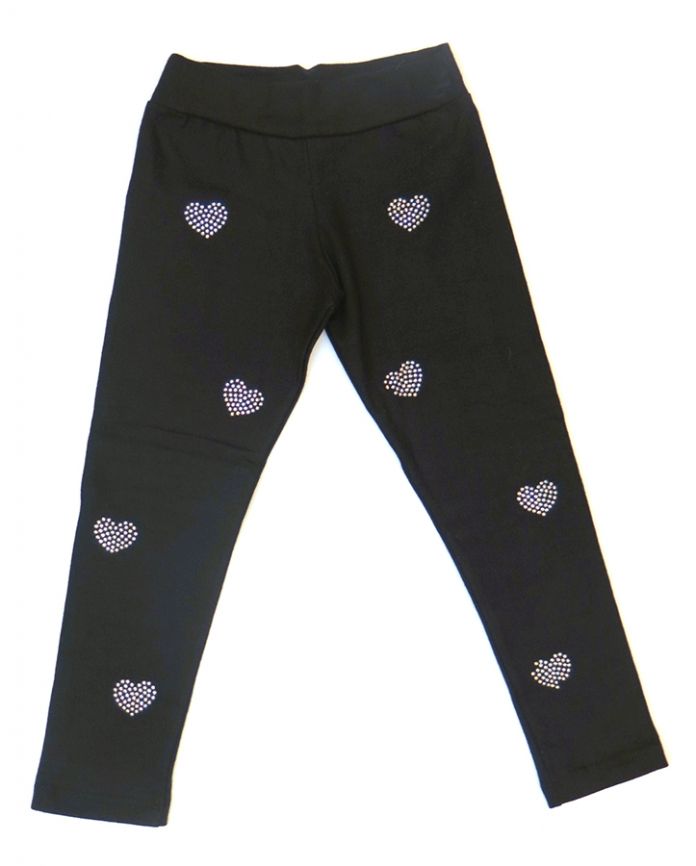 Calza Algodon Con Cintura Con Tachas Corazon