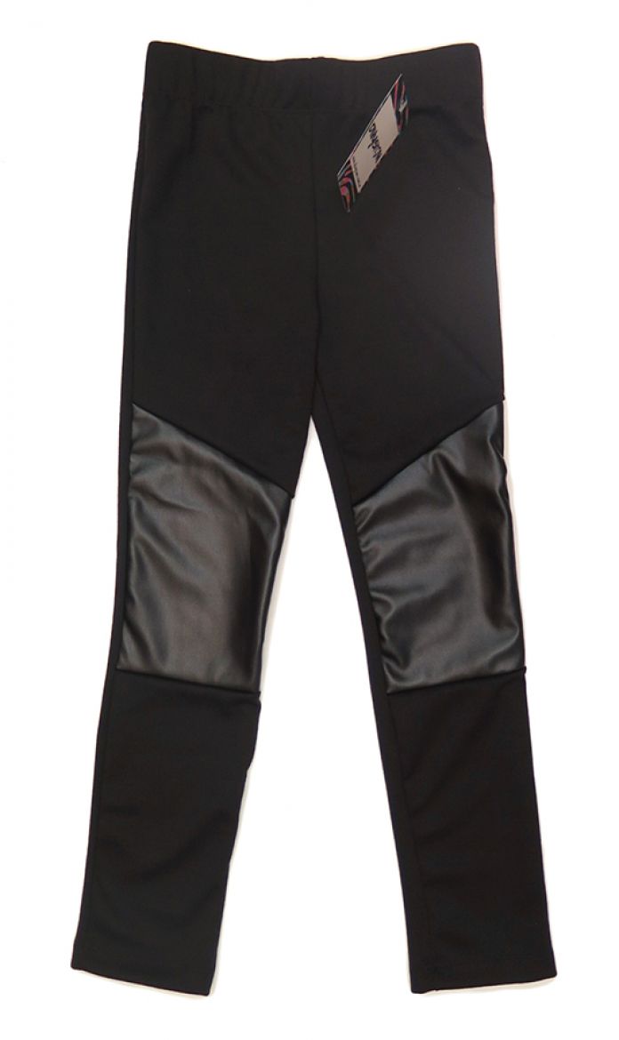 Calza negra con cuerina