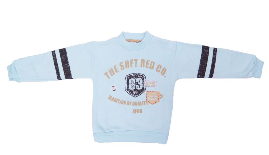 Buzo Gamuzado Estampado Con Puño y Cintura