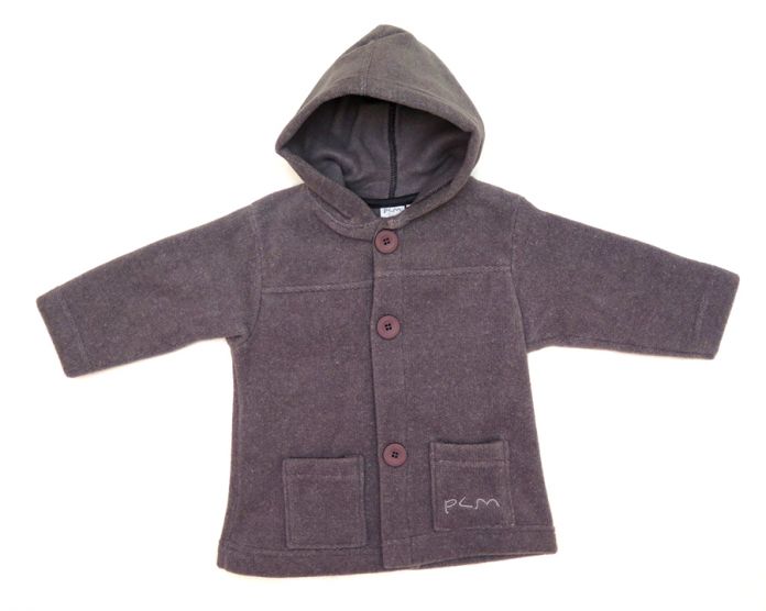 Tapado Tweed con Capucha - Botones - 2 bolsillos - Tipo Paño