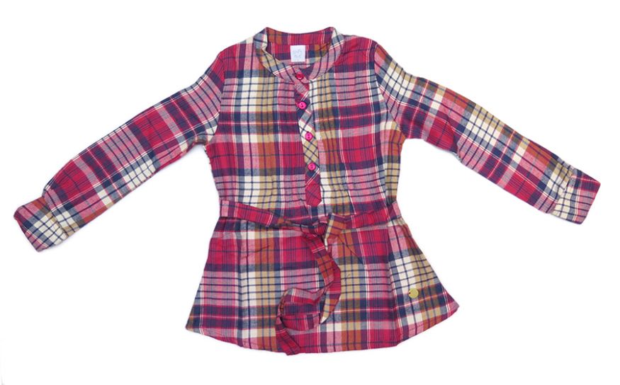 Camisa Camisola de Nena Manga Larga Viyela Escocesa