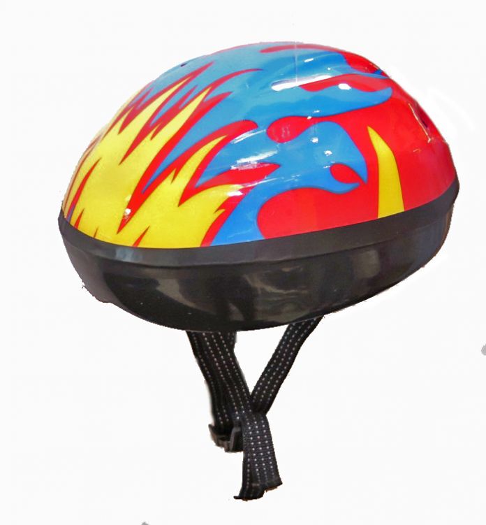 Casco de Protección Con Estampado de Llamas