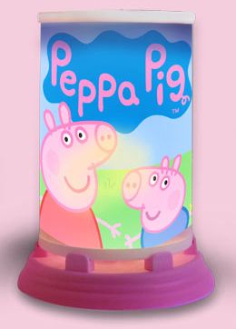 Velador Giratorio PEPPA PIG - Cilindrico con estampa interior -