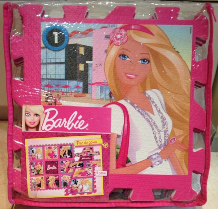 9 baldosas Baldosas de goma eva estampada personaje Baldosas Barbie