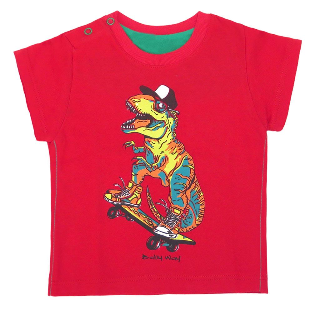 Remera Bebe Mangas Cortas Dinosaurio