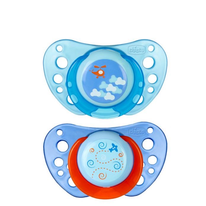 Chupete x 2 unidades - Physio Air Active Ortodontico Silicona 4m+ Aviones