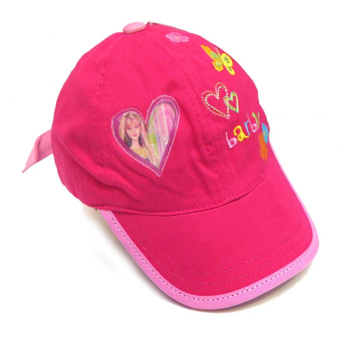 Gorro Cap Barbie - Corazones, Mariposa y Holograma corazon - Con Tira de Atar