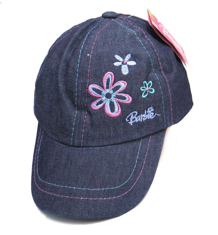 Gorro Cap Jean Barbie - Flores Bordadas