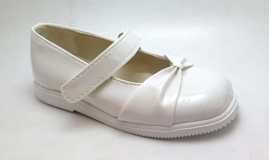 Balerina de Charol Con Velcro y Moño Grande