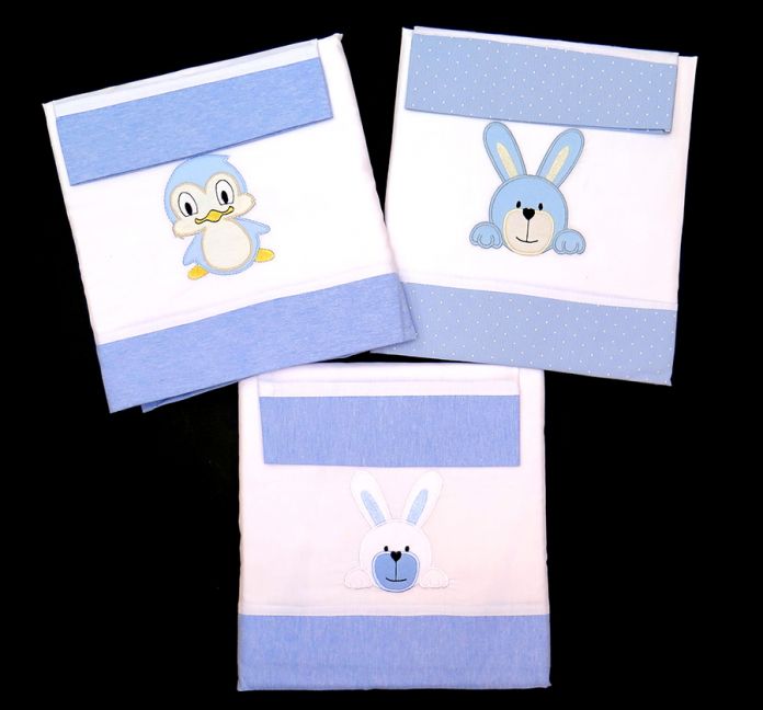 Sabana Cuna Funcional Bordada 3 Piezas