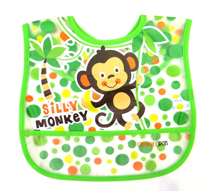 Babero Vinilico PEVA  abrocha con Abrojo Estampado No contiene PVC