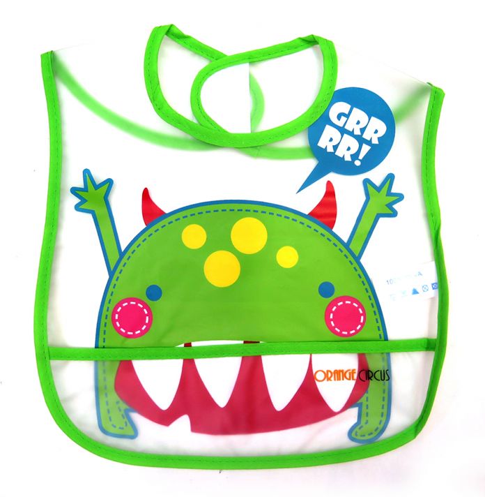 Babero Vinilico PEVA  abrocha con Abrojo Estampado No contiene PVC