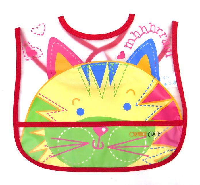 Babero Vinilico PEVA  abrocha con Abrojo Estampado No contiene PVC