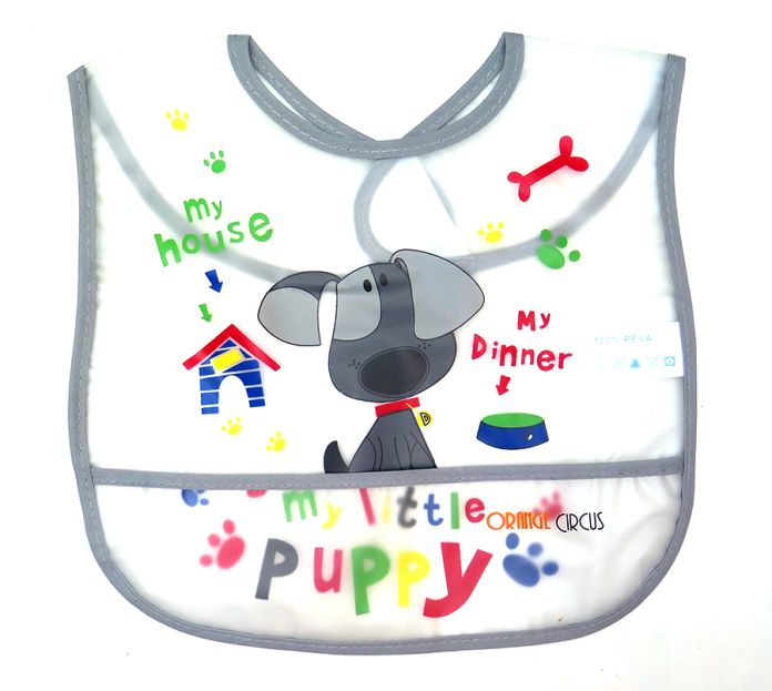 Babero Vinilico PEVA  abrocha con Abrojo Estampado No contiene PVC