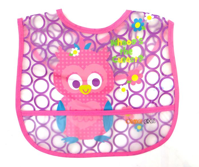 Babero Vinilico PEVA  abrocha con Abrojo Estampado No contiene PVC