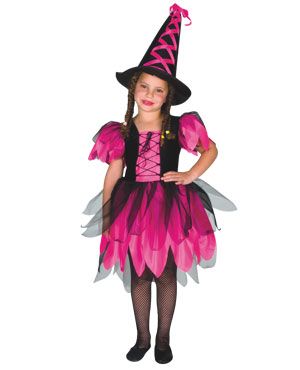 Disfraz Halloween Hallowen "Brujita Encantada" Con Sombrero