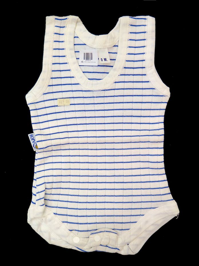 Body Sin Mangas Musculosa de Hilo Macrame Rayado