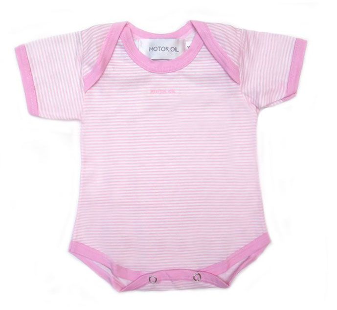 Body Manga Corta Cuello Americano Rayado