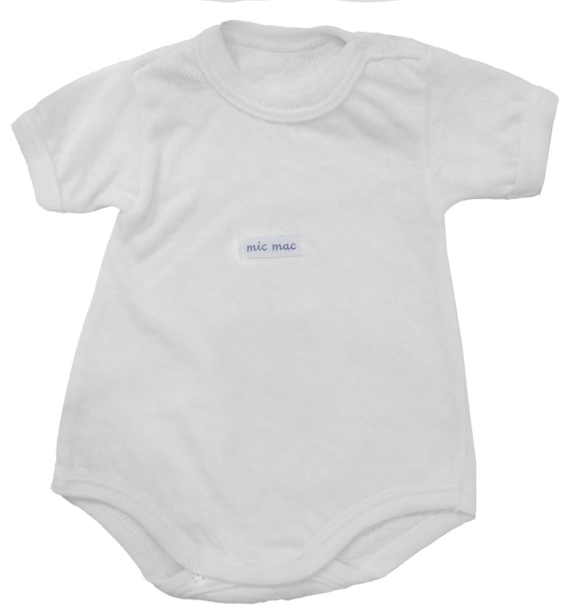 Body Manga Corta Desagujado Cuello Con Broche