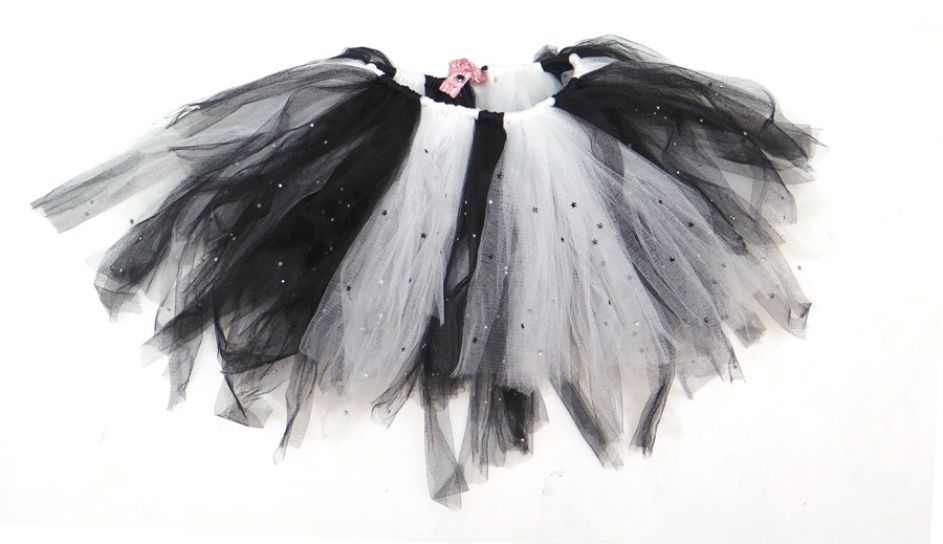 Tutu Combinado con Apliques de Estrellas y Perlitas
