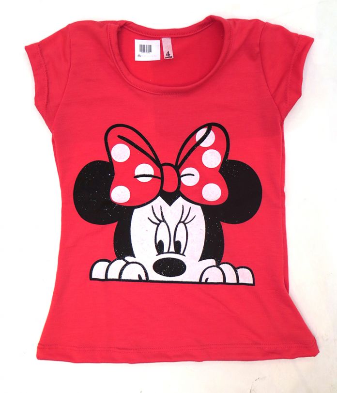 Remera Manga Corta Estampada de Minnie