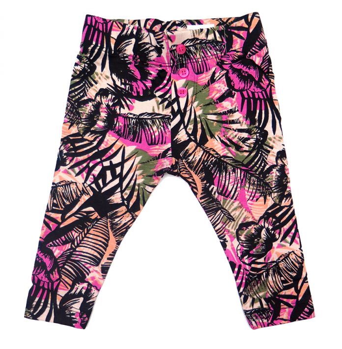 Calza de Modal Estampada Con Flores