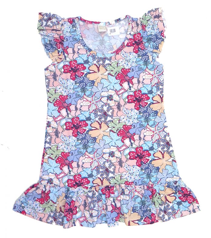 Vestido de Algodon Sin Mangas Con Volado