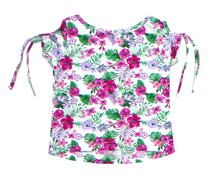 Remera Manga Corta Estampado de Flores