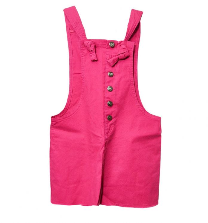 Jardinero Con Botones de Gabardina Liso