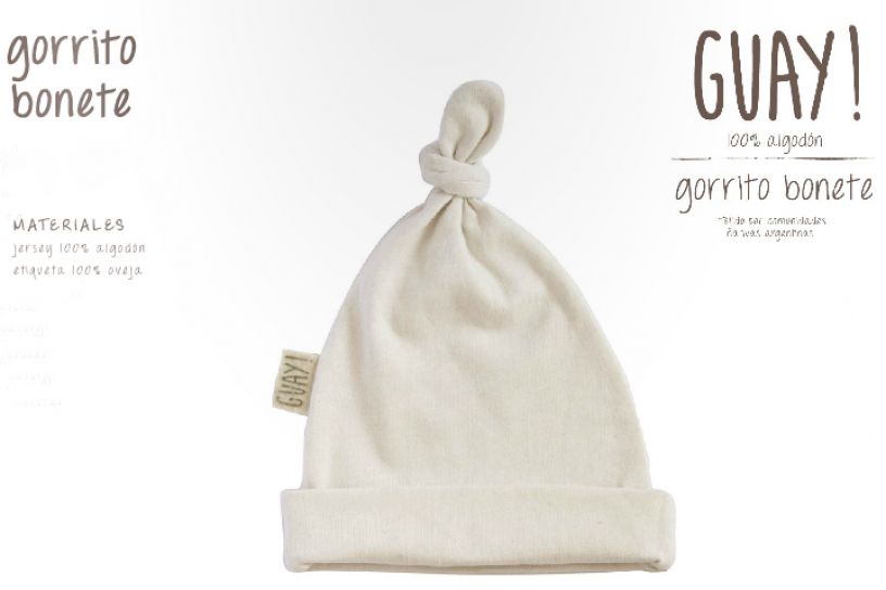 Gorro Gorrito de Algodon 100% Natural Ajustable