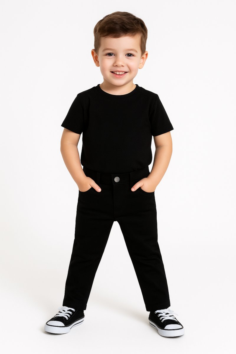 Pantalon de Gabardina Con Cintura Regulable