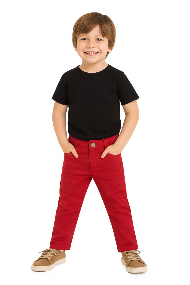 Pantalon de Gabardina Con Cintura Regulable