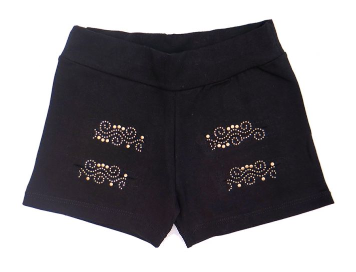 Short Lycra Con Tachas Y Corte