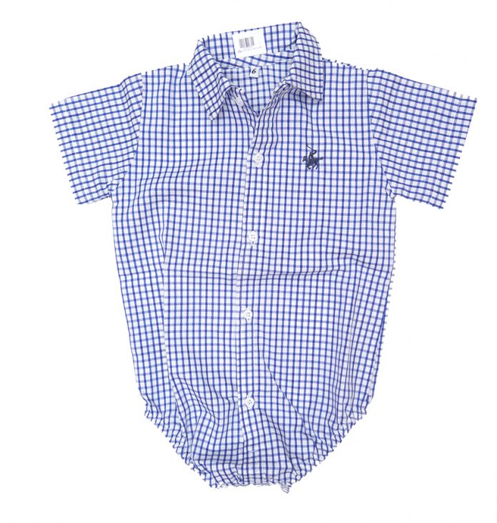 Body Camisa Manga Corta Estampado Cuadrille - Raya