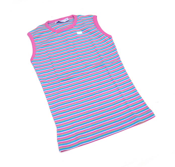 Remera Musculos Estampado Rayado