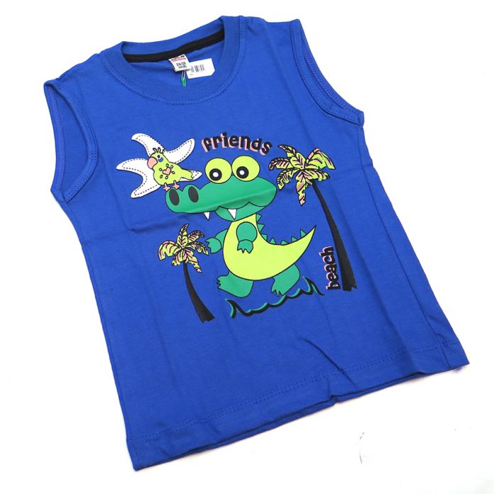 Remera Musculosa Estampada Cocodrilo